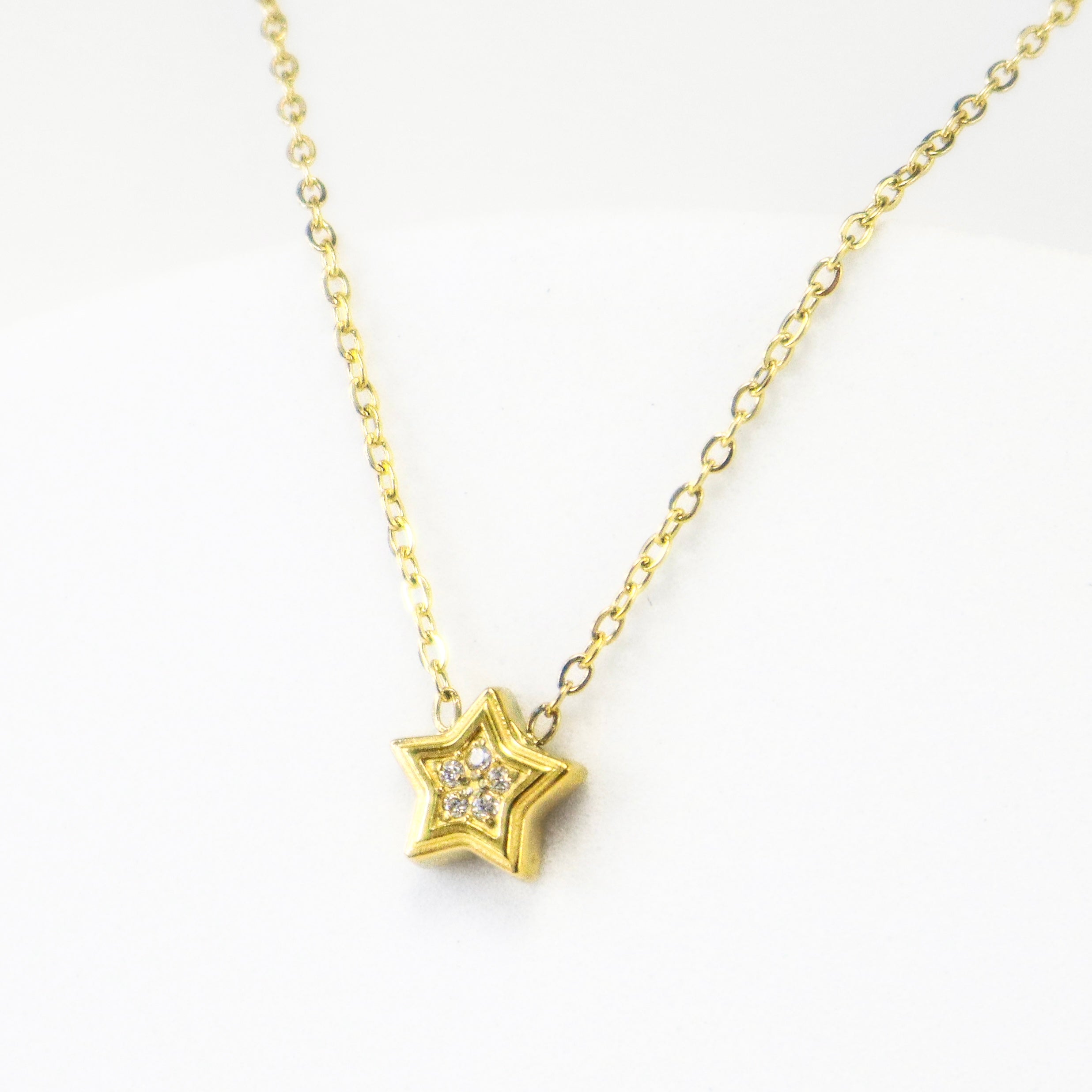 Reversible Dainty Gold Star Necklace
