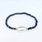 Iridescent Black & Pearl Crystal Bracelet