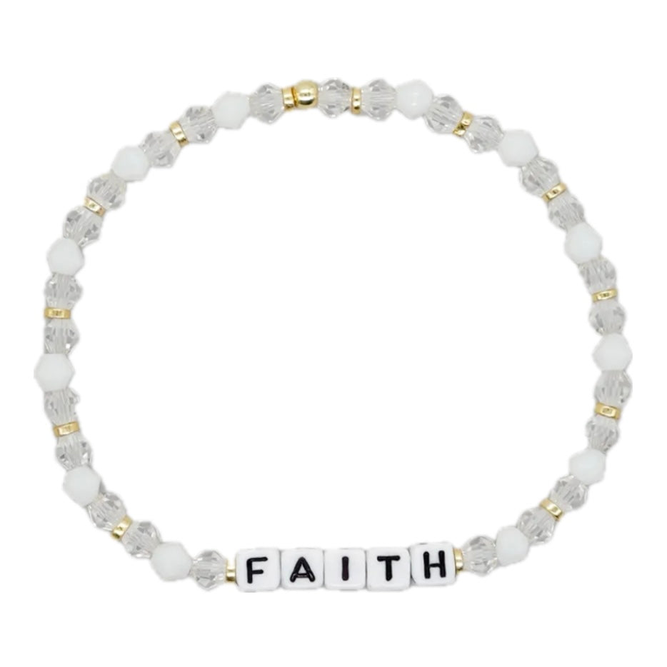 Faith Crystal Word Bracelet