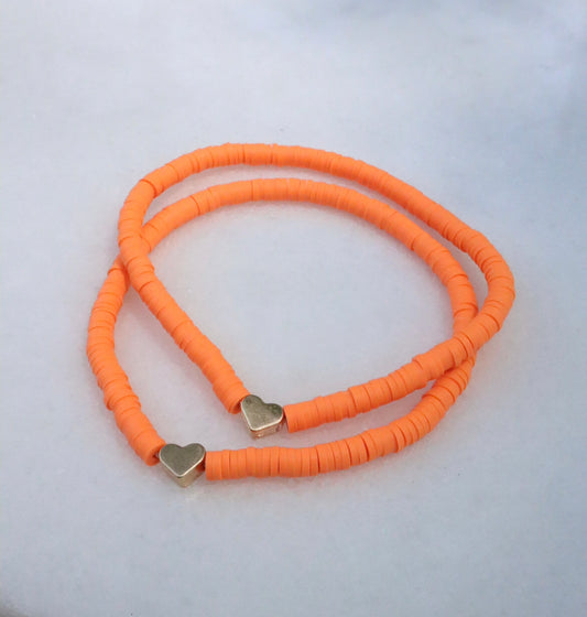 Clemson Orange Clay Bracelet