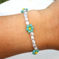 Pearl & Turquoise Daisy Bracelet