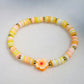 Kilee’s Gold & Orange Flower Clay Bracelet