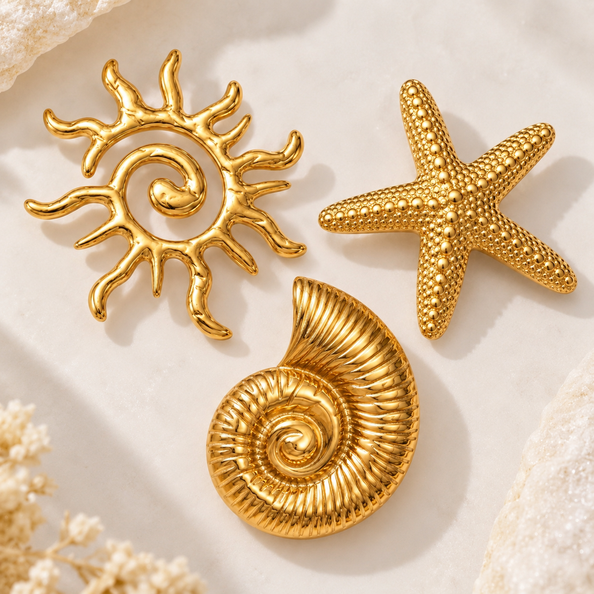 Stainless Steel Gold Slide Pendant
