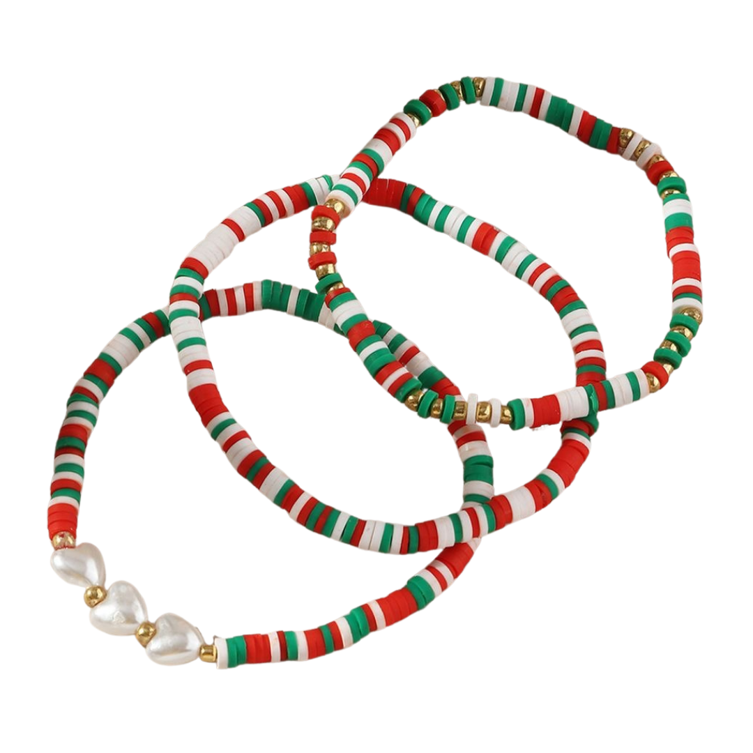 3 pcs Christmas Bracelet Set