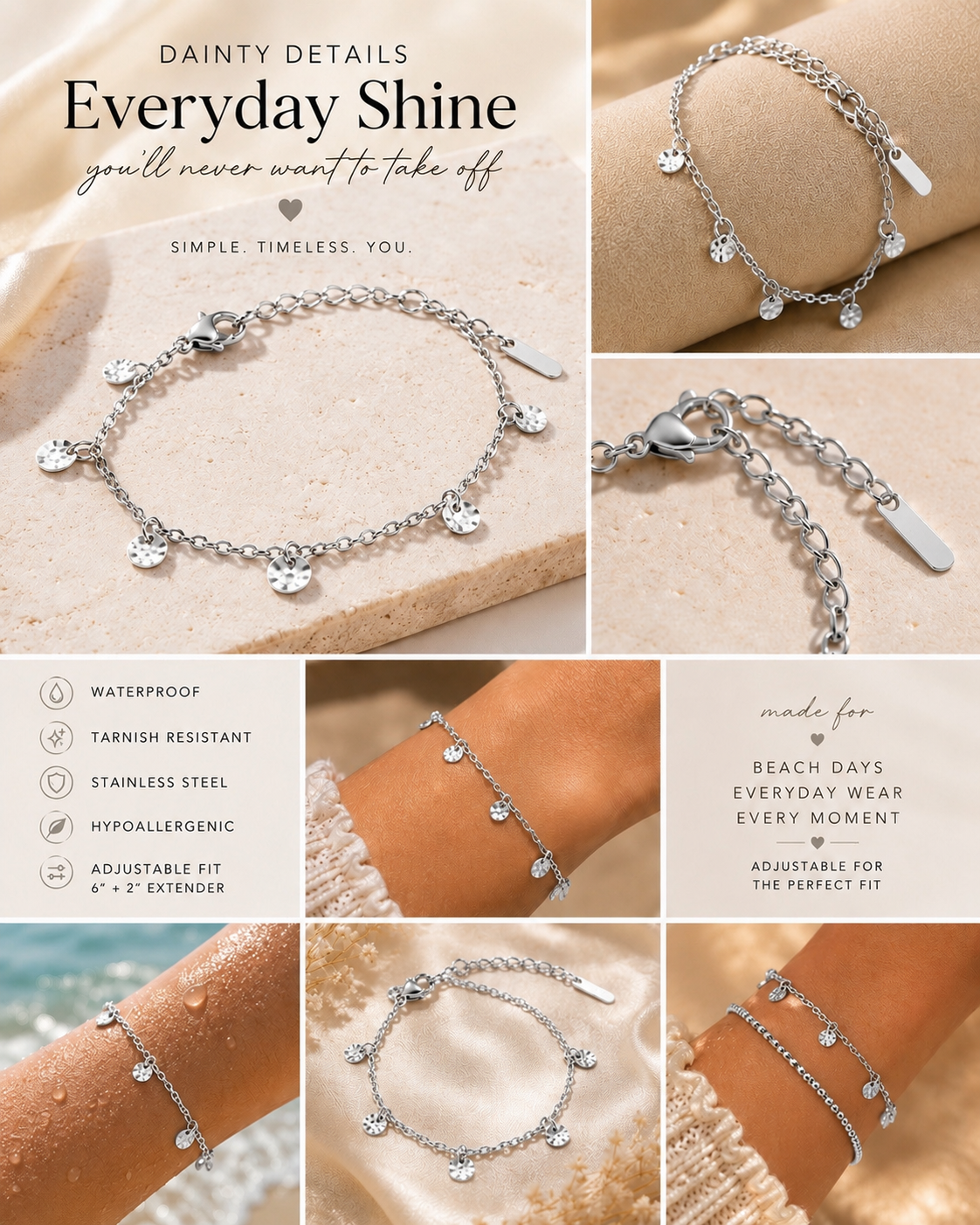 Silver Coastal Luxe Bracelet