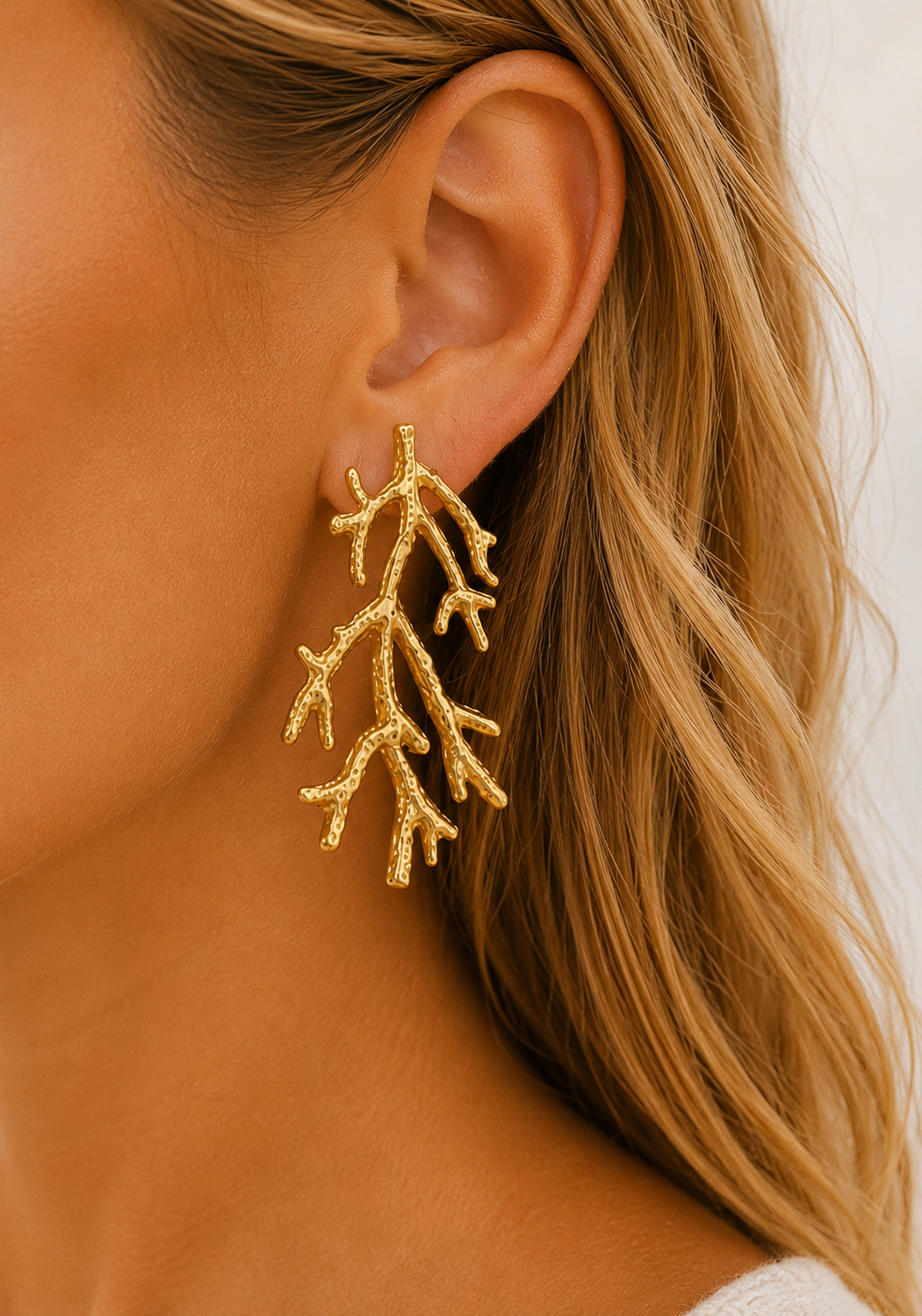 Coral earrings