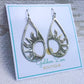 Silver Sun Tear Drop Earrings