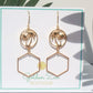Gold Palm Tree Geometric Earrings