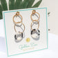 Black & White Tortoise Lightweight Dangle Earrings