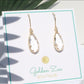 Gold & Faceted Diamond Crystal Tear Drop Earrings