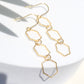 Best Selling Glittering Gold Lightweight Hexagon Earrings