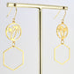 Gold Palm Tree Geometric Earrings