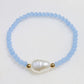 Periwinkle Crystal & Pearl Bracelet