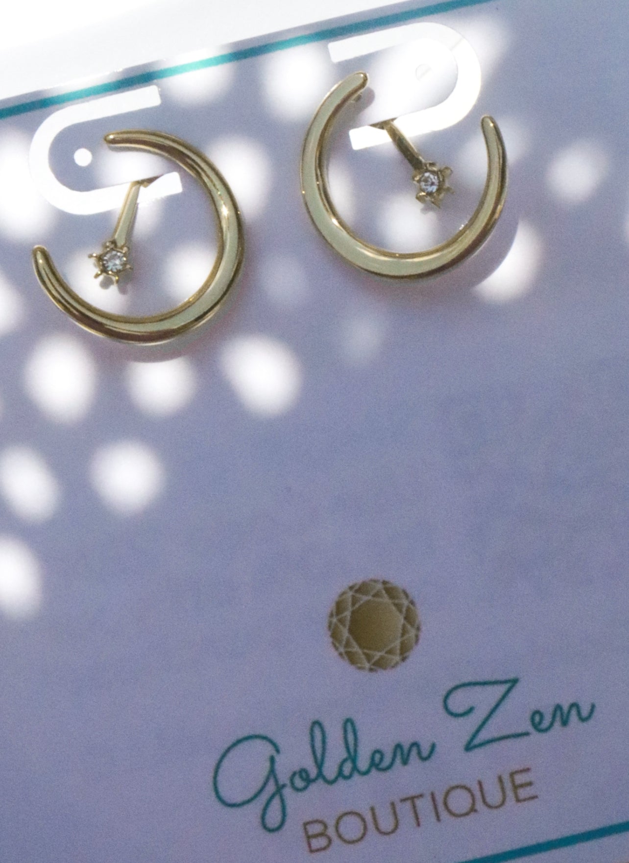 Crescent Moon & Star Stud Earrings