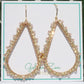 Boho Crystal Wrapped Gold Dangle Earrings