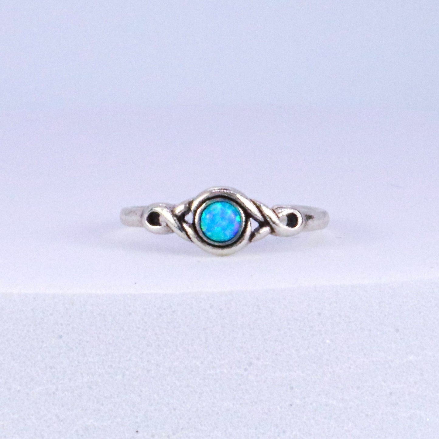 Blue Opal & Sterling Silver Toe Ring