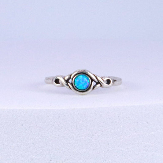 Blue Opal & Sterling Silver Toe Ring