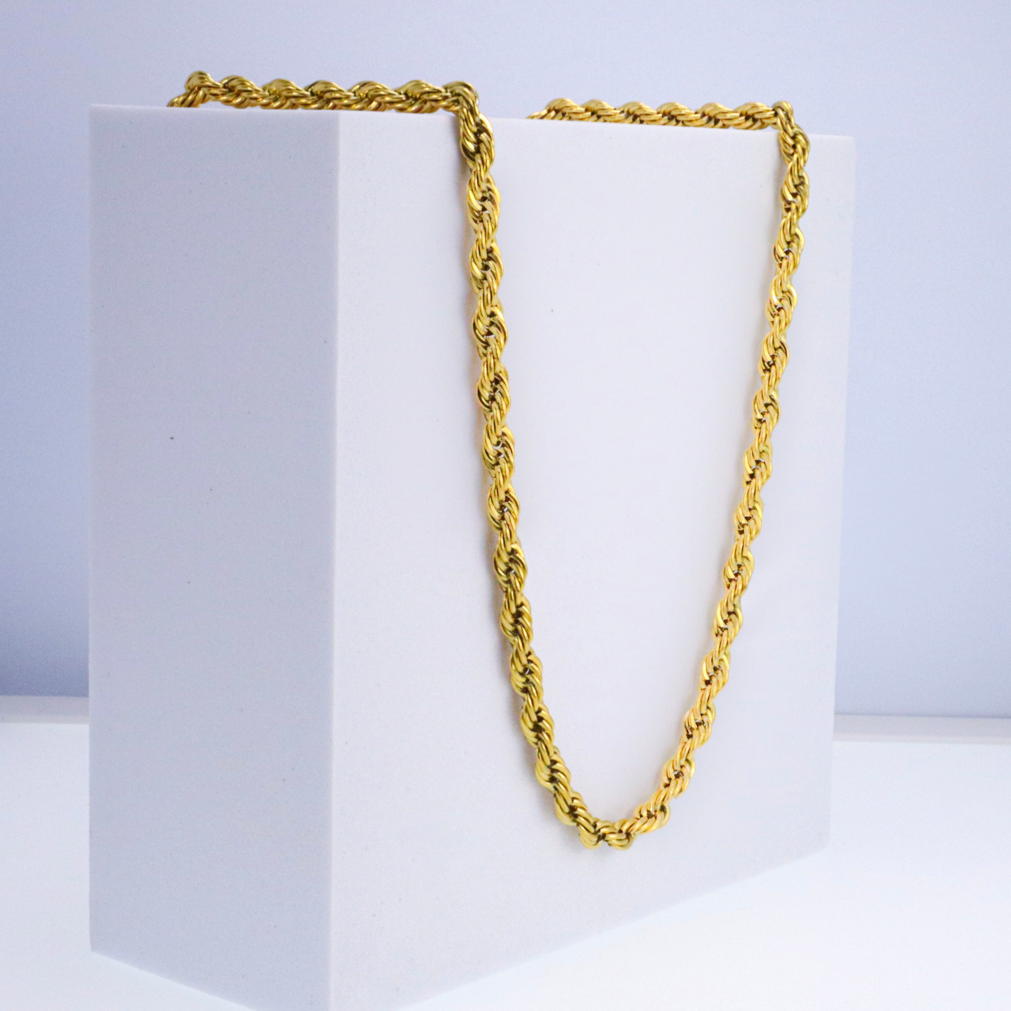 Gold Rope Chain Necklace