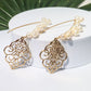 Fresh Water Pearl Wrapped Filigree Dangle Earrings