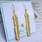 Gold Feather Earrings