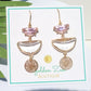 Elegant Pink Crystal Statement Earrings