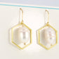 Geometric Fresh Water Pearl Earrings