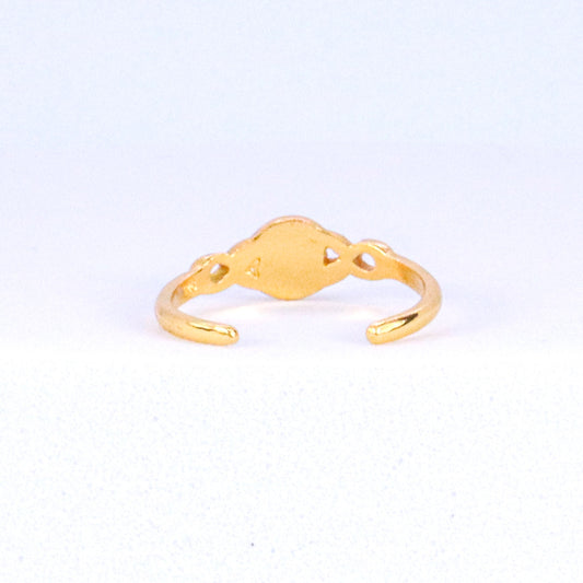 Blue Opal & 14k Gold over Sterling Silver Toe Ring