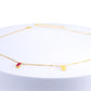 14k Gold over Sterling Silver Multicolor Baguette Necklace