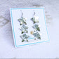 Silver Hammered Star Dangle Earrings