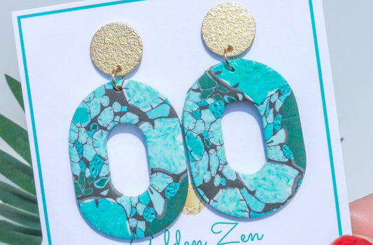 Turquoise Clay Seaside Earrings