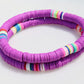 Purple Multicolor Clay Bracelet