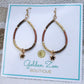 Gold, Auburn & Brown Seed Bead Star earrings
