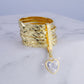 14k Gold Stack Ring with Heart Charm Ring Size 6