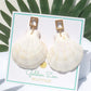 White Mermaid Scallop Shell Earrings