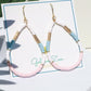 Cotton Candy Pink & Blue Clay Earrings
