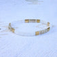 White & Gold Stretch Bracelet