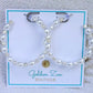 Silver Pearl Hoop Earrings
