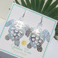 Silver Sea Turtle Earrings