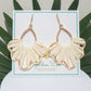Beige Sugar Sand Raffia Wrapped Earrings