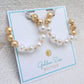 Pearl & Gold Beaded Hoops