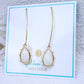 Genuine Quartz & Gold Drop Earrings