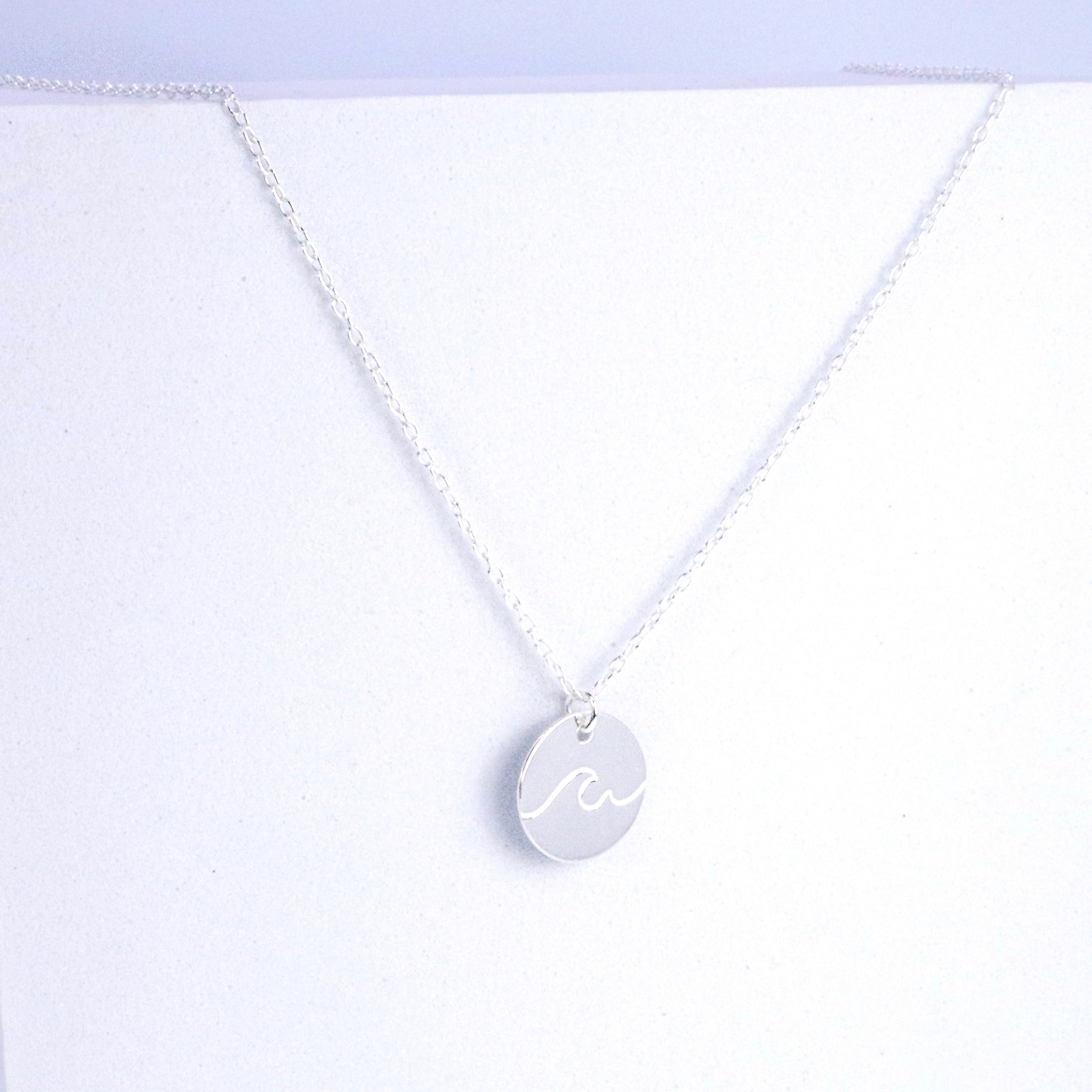 Sterling Silver Wave Necklace