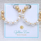 Pearl & Gold Beaded Hoops