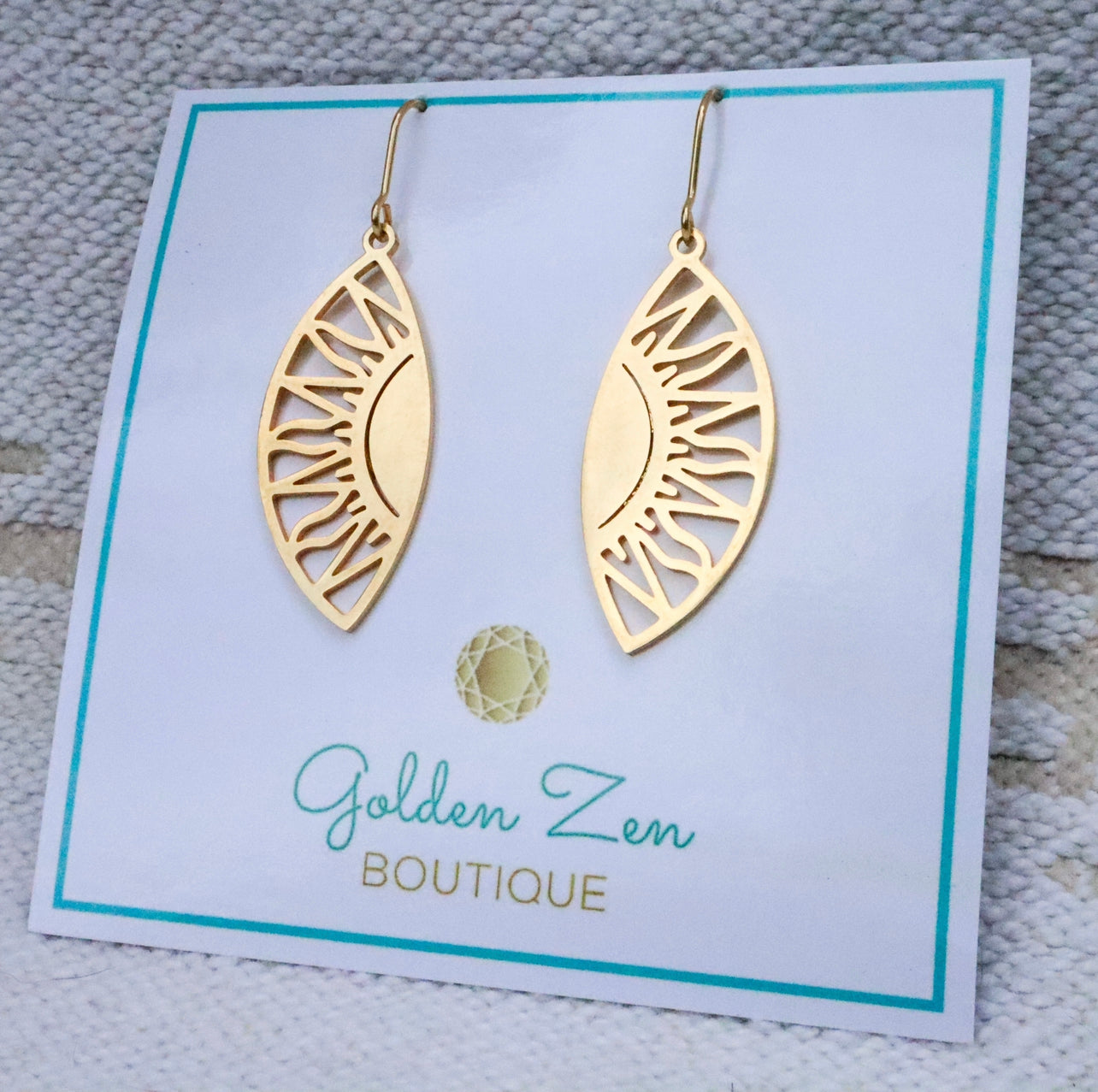 Gold Sun Earrings