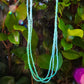 Tri Layer Blue & Green Ombre Crystal Necklace