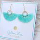 Blue Fringe Tassel Earrings