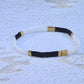 Black, Gold & White Stretch Bracelet