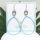 Baby Blue Crystal Dangle Earrings