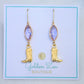 Lavender Purple & Gold Cowgirl Boot Earrings