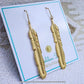 Gold Feather Earrings